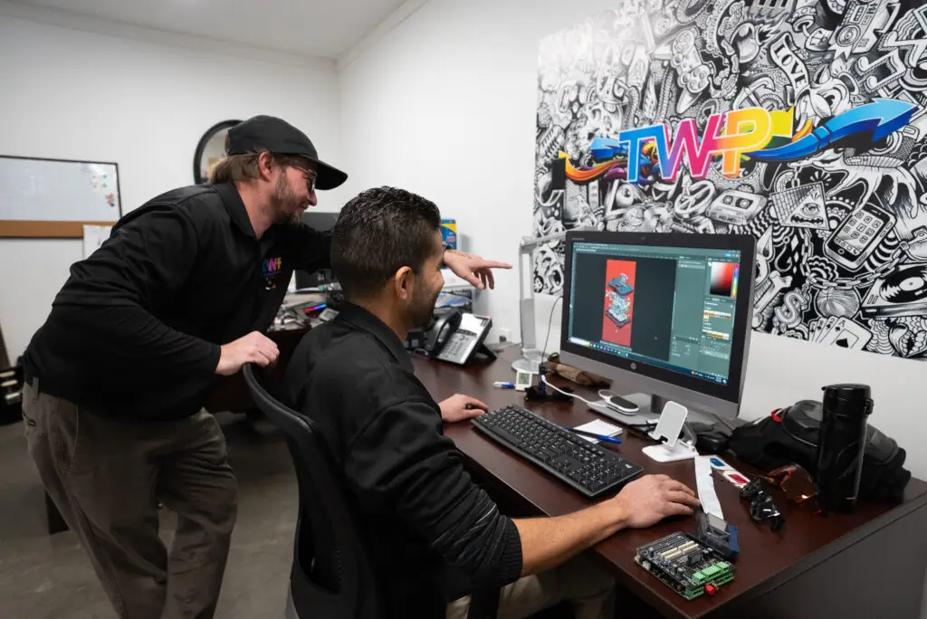 The Wall Printer support team at work in Wilmington, NC
